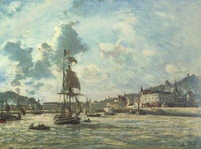 Johan Barthold Jongkind Entrance to the Port of Honfleur (Windy Day) (nn02) Germany oil painting art